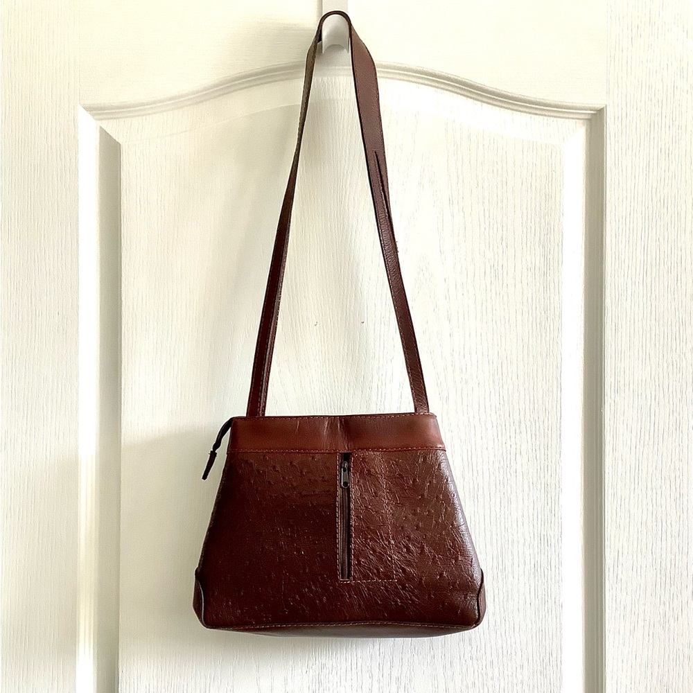 Rare Vintage Byblos Graziella Italian Leather Brown Handbag - Picture 2 of 15